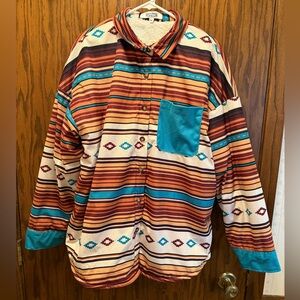 Women's Sherpa Western Button Up Jacket